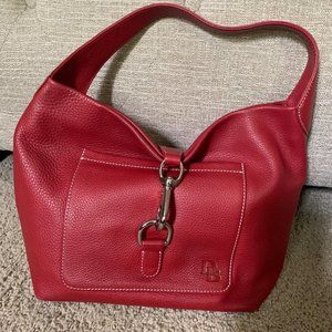 DOONEY & BOURKE Red pebble leather tote
